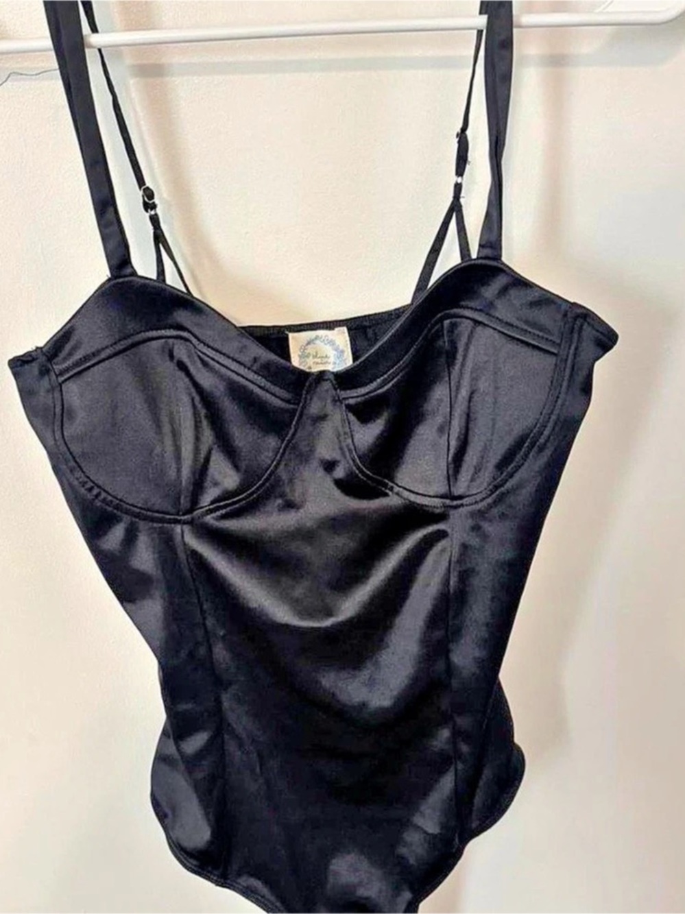 Blue Rain Black Bodysuit Size Medium Like New